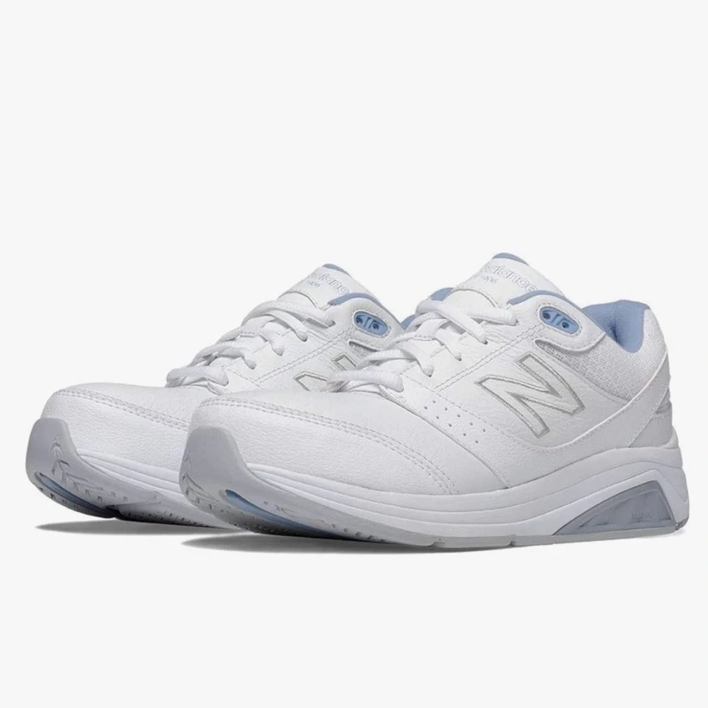 New Balance Women's White and Light Blue Sneakers  928V3 Walking Shoe